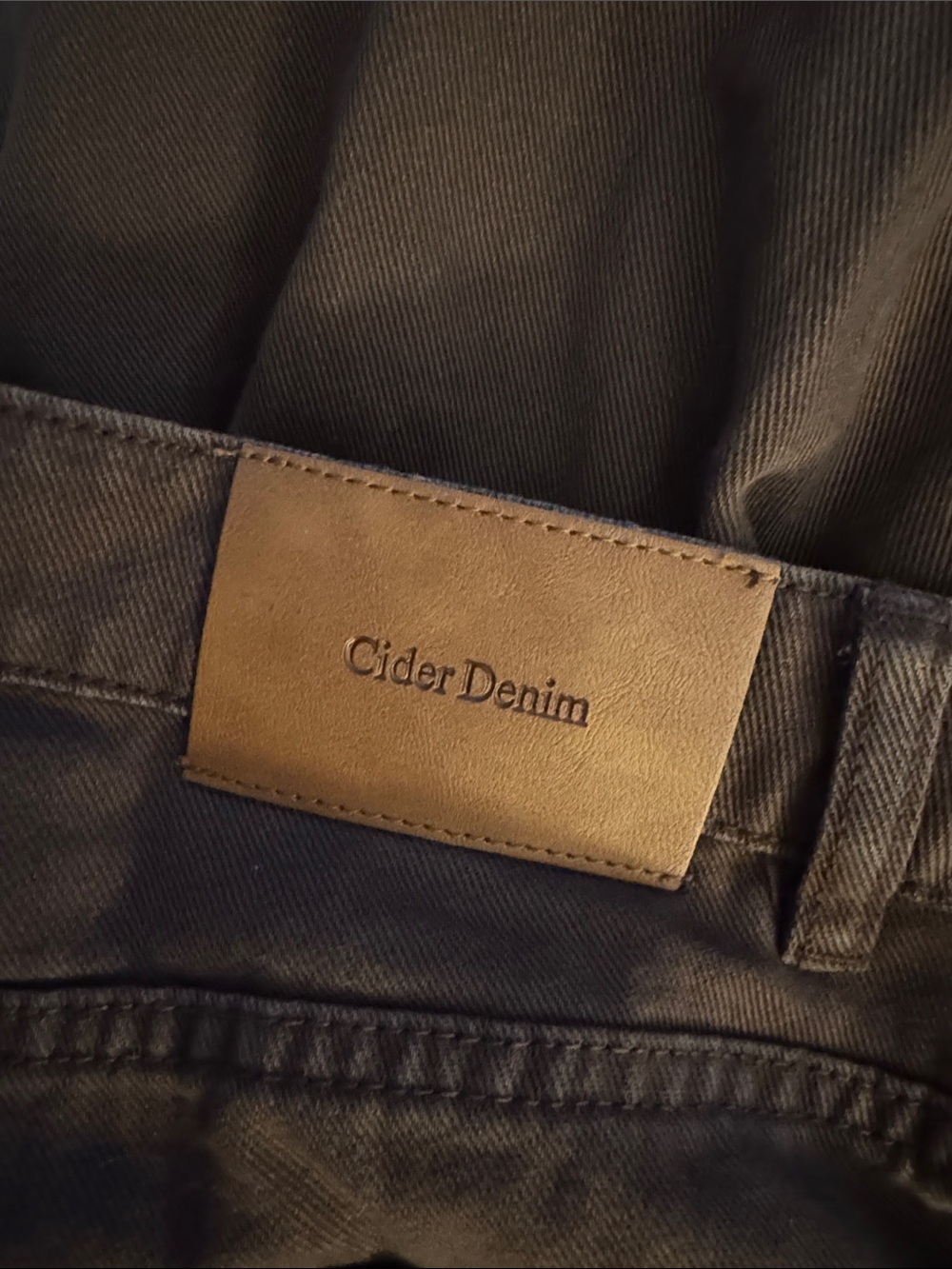 Cider Denim Low Rise Pleated Wide Leg Jeans with Belt Brown L - Picture 11 of 11